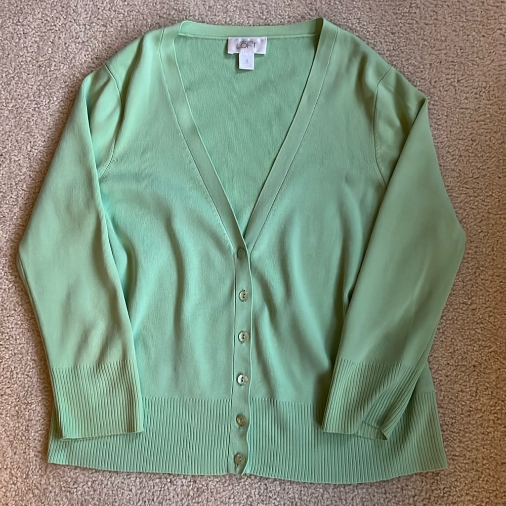 Ann Taylor LOFT seafoam green cardigan - Size Small